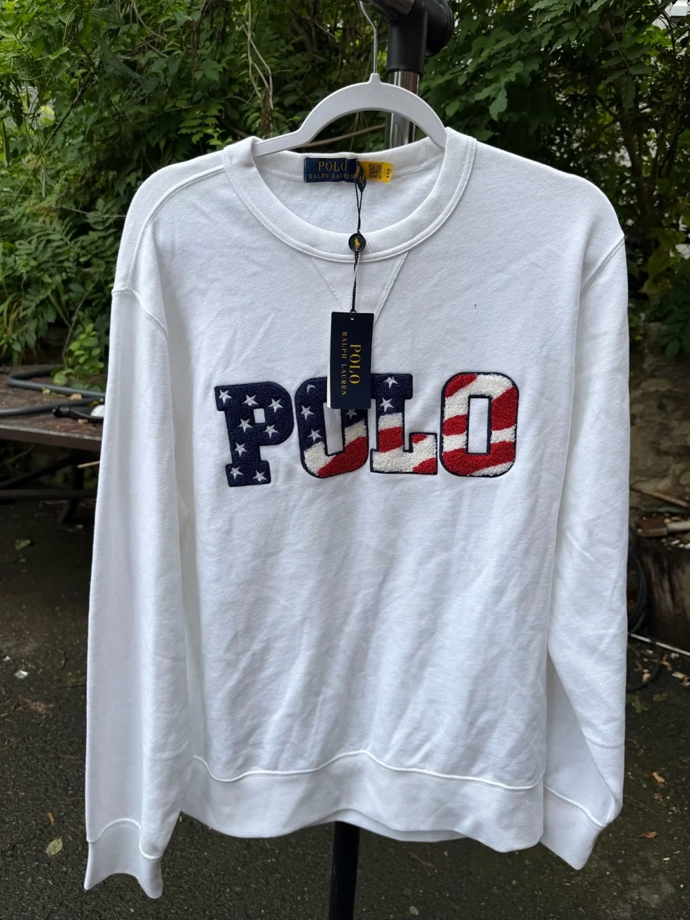 Polo by Ralph Lauren White Sweatshirt with print Size L
